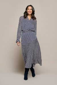 Irina Print Blouse Marineblauw